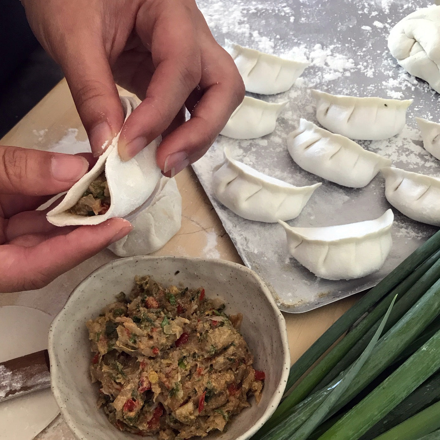 making gluten free dumplings